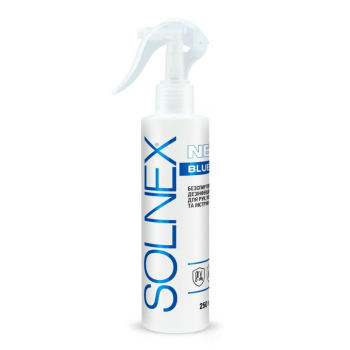 Бесспиртовое универсальное дезинфицирующее средство для рук,поверхностей и инструментов SOLNEX BLUE LINE LONG 250 мл