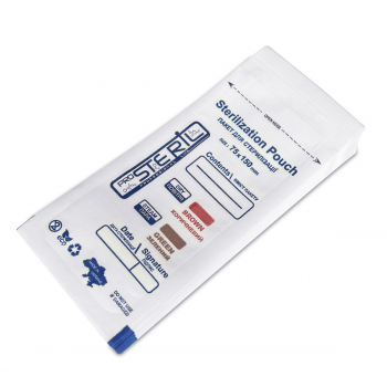 Крафт-пакеты 75х150 PRO STERIL c индикатором 4 класса БЕЛЫЕ, 100 шт