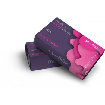 Нитриловые перчатки MediOk RoseLake   M размер , розовые