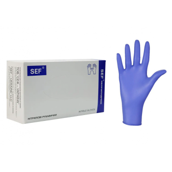 SEF перчатки нитриловые, размер XS  ФИОЛЕТОВО-СИНИЕ