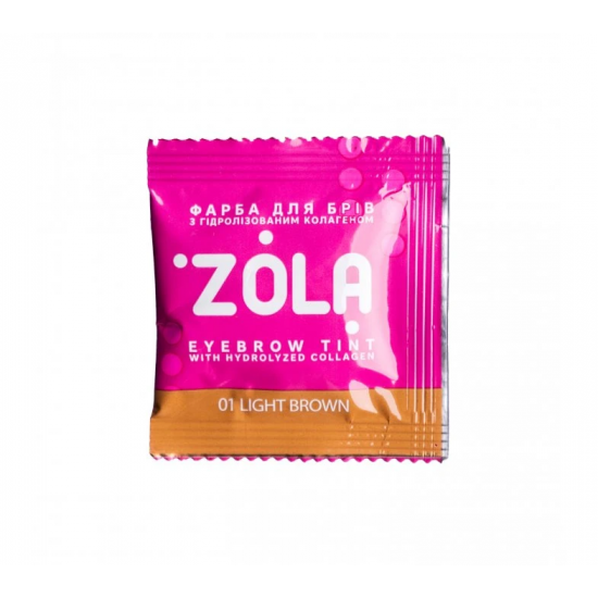 ZOLA  САШЕ Краска для бровей с колагеном LIGHT BROWN (01), светло коричневый