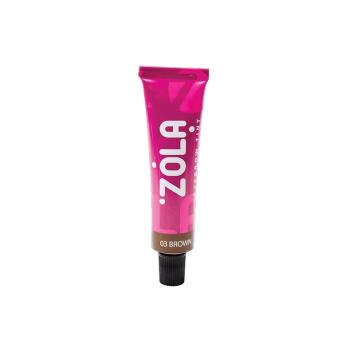 ZOLA  Краска для бровей с колагеном BROWN (03),  коричневый, 15 мл