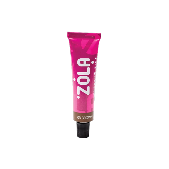 ZOLA  Краска для бровей с колагеном BROWN (03),  коричневый, 15 мл