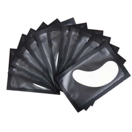 Гидрогелевые патчи для наращивания/ламинирования ресниц, чёрные, 1 шт