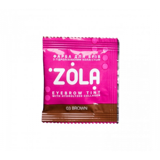 ZOLA САШЕ Краска для бровей с колагеном BROWN (03), коричневый
