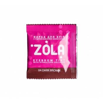 ZOLA САШЕ Краска для бровей с колагеном DARK BROWN (04), темно- коричневый