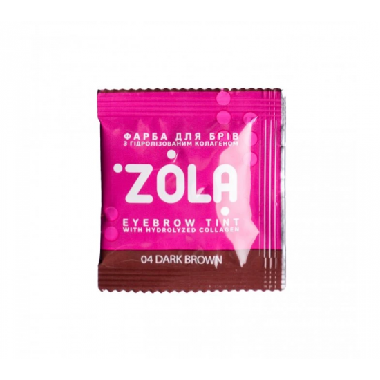 ZOLA САШЕ Краска для бровей с колагеном DARK BROWN (04), темно- коричневый