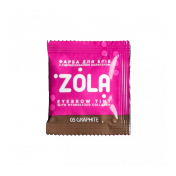ZOLA САШЕ Краска для бровей с колагеном GRAPHITE  (05), графит