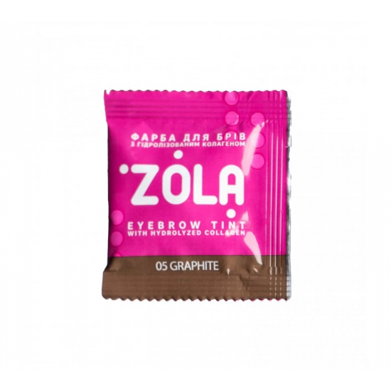 ZOLA САШЕ Краска для бровей с колагеном GRAPHITE  (05), графит