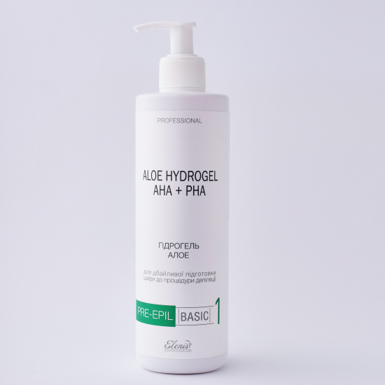 Алое гидрогель до депиляции с AHA+PHA кислотами ELENIS  500 мл