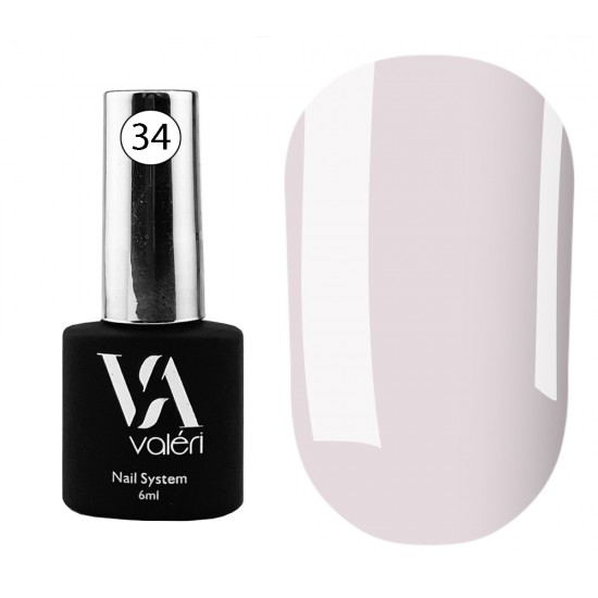 Base Valeri № 34 color, 6 ml, молочно лиловый