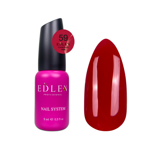 Cover base Wine №59, 17 ml, классический темно- краснй оттенок