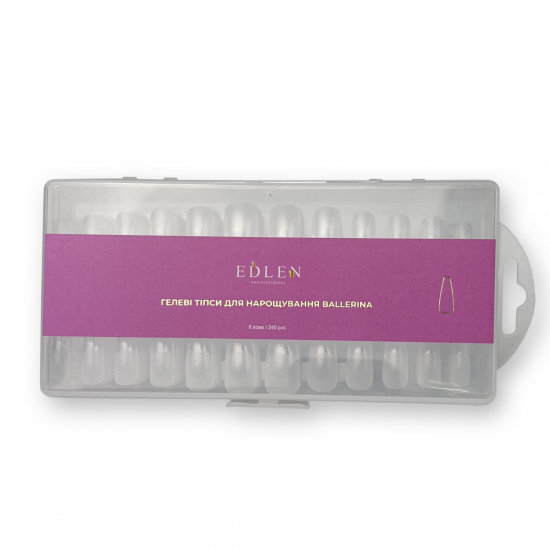 Гелевые типсы для наращивания BALLERINA (балерина) 240шт.