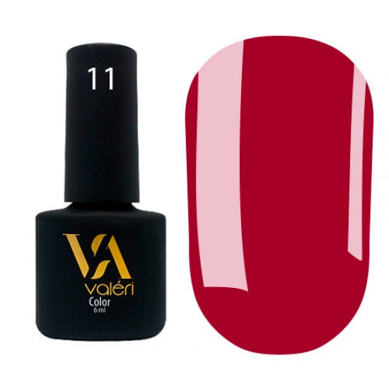 Valeri № 11 color, 6 ml,красный с малиновым подтоном