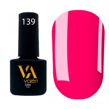 Valeri № 139 color, 6 ml, неоновый темно-розовый