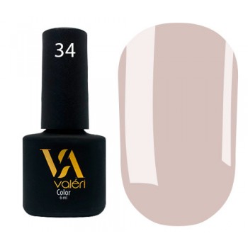 Valeri № 34 color, 6 ml, холодный серый с лиловым подтоном