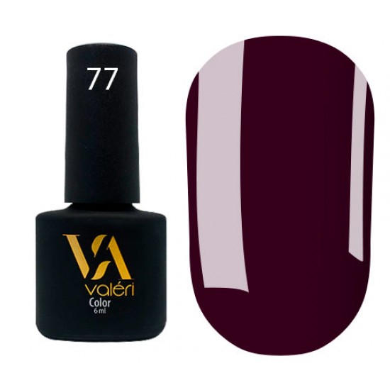 Valeri № 77 color, 6 ml, темний баклажан