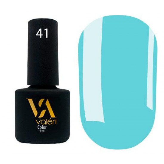 Valeri № 41 color, 6 ml,  яскравий лазурний