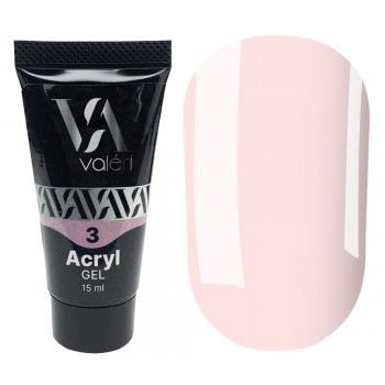 Acryl gel, 15 ml №03, молочно-розовый