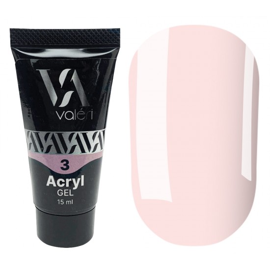 Acryl gel, 15 ml №03, молочно-розовый