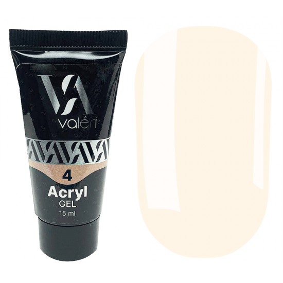 Acryl gel, 15 ml №04, светлый нюдово-персиковый