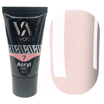 Acryl gel, 30 ml №07, розовый с мелким микроблеском