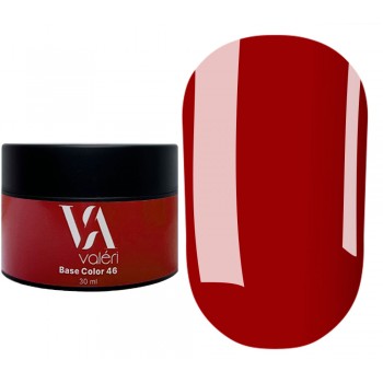 Base Valeri № 46 color, 30 ml, тёмный классический красный