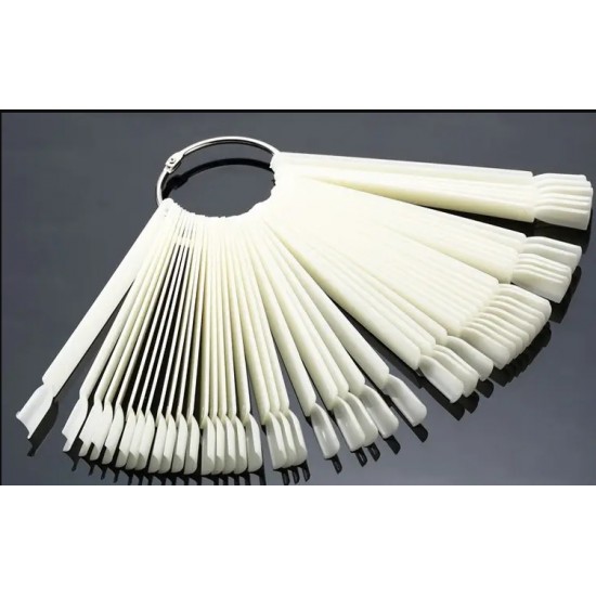 Палитра Веер на 50 типсов, миндаль 12,3 см белый