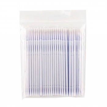 Микробраши/аппликаторы для наращивания, ламинирования ресниц,100 шт/уп, белые